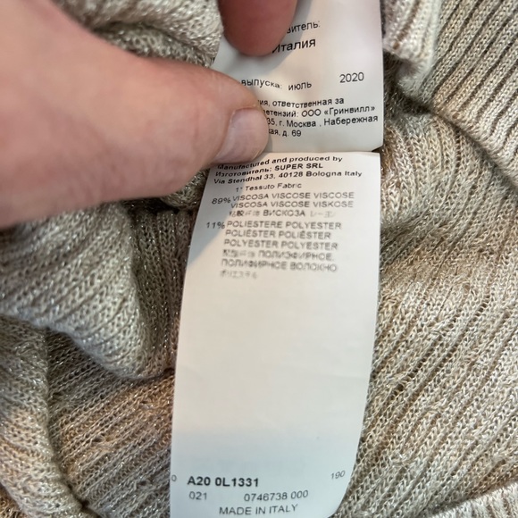 Les Copains cable knit gold sweater size large. Made in Italy - Picture 8 of 15